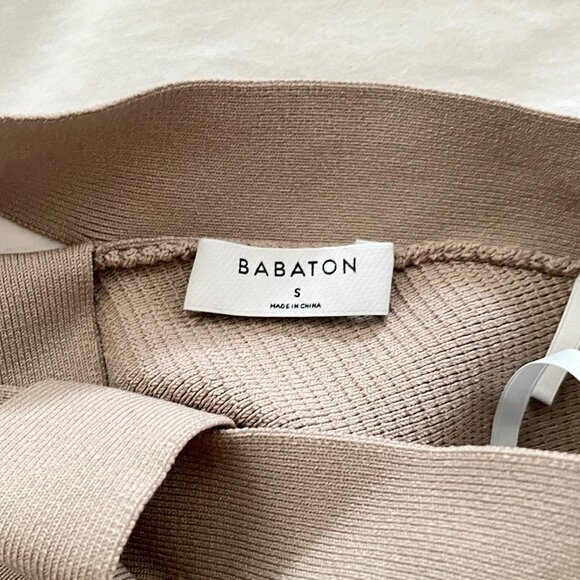 Aritzia Babaton Sculpt Knit Criss Cross Cropped Tank in Fluent Taupe - Picture 8 of 9